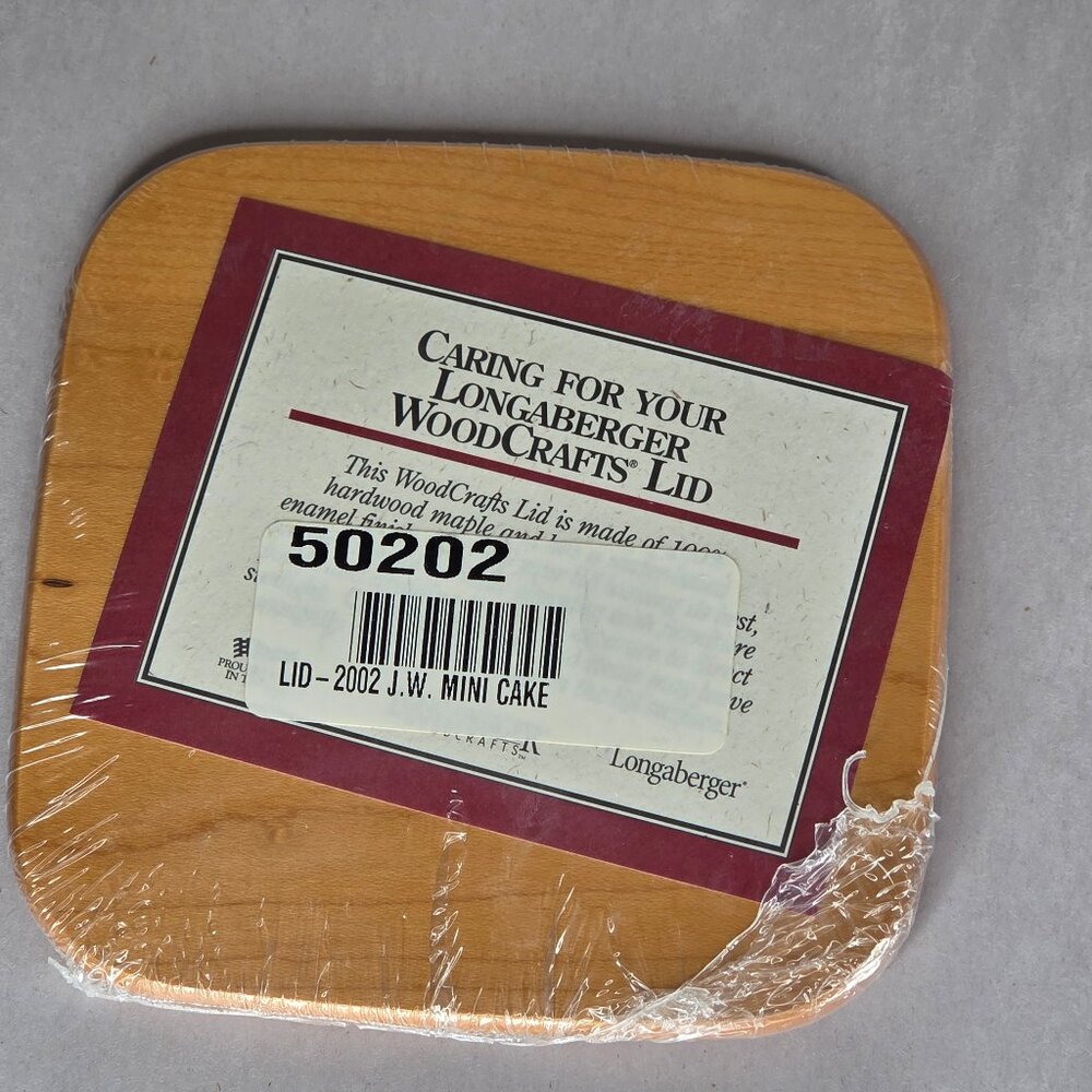 NEW Longaberger J.W. Mini Cake basket lid 50202